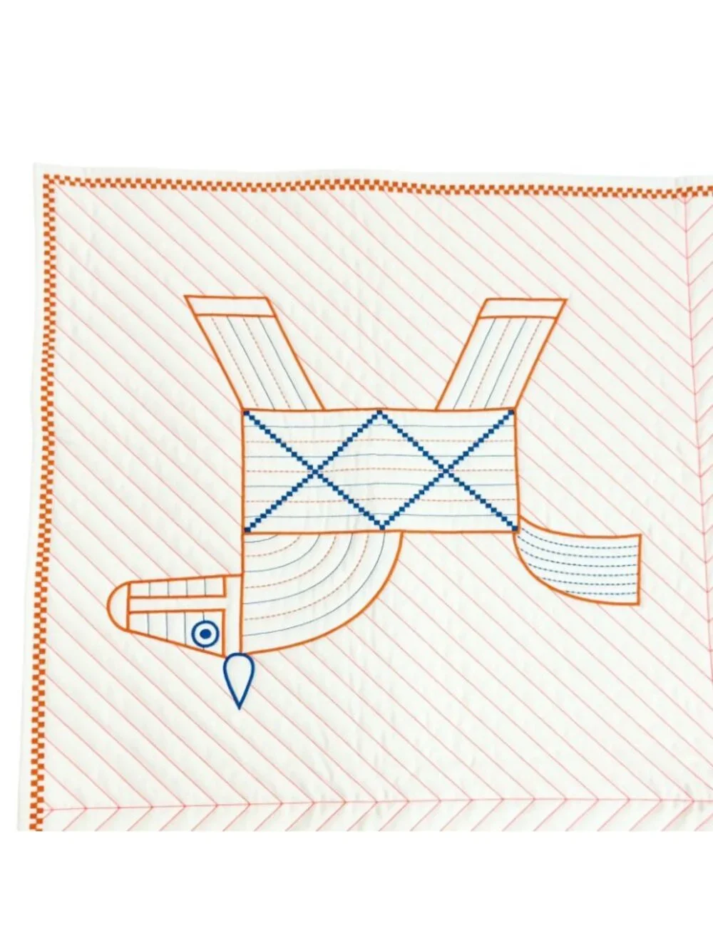 Hermes Quilted Cover Animo Natte Wool Cashmere Ecru Blanket